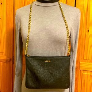 Lodis leather crossbody purse